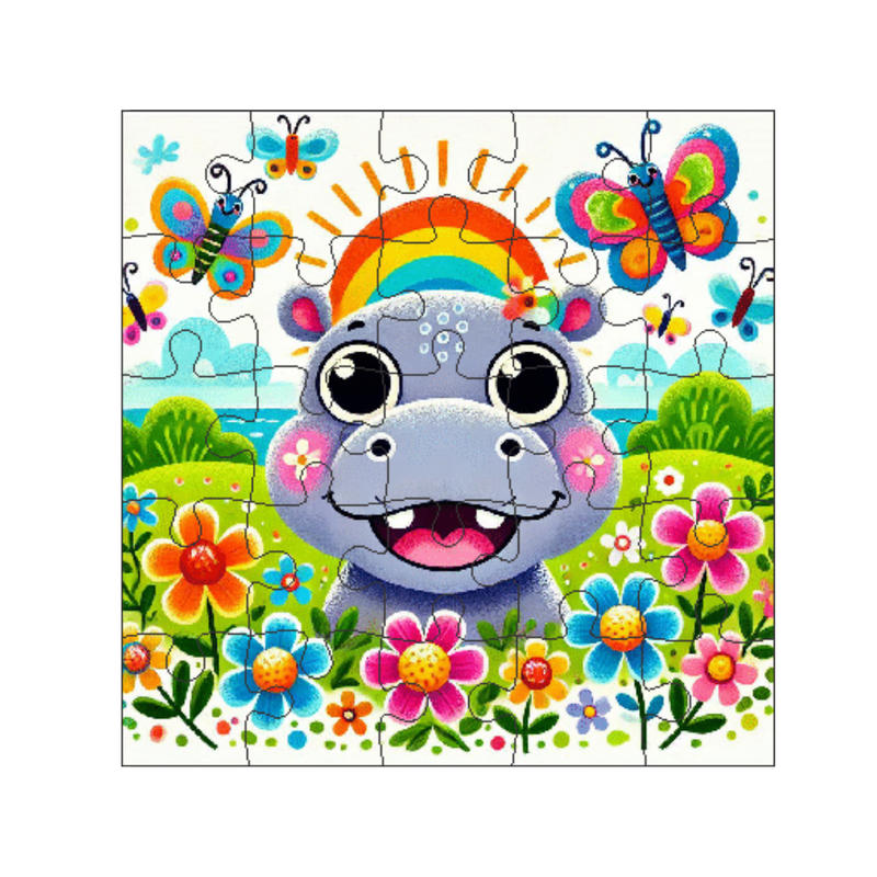 Kit 6 Jogos Quebra Cabeca Infantil 25 pecas desenho animado Desenho:Animais 2