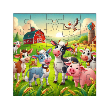 Kit 6 Jogos Quebra Cabeca Infantil  25 pecas desenho animado Desenho:Fazenda 1