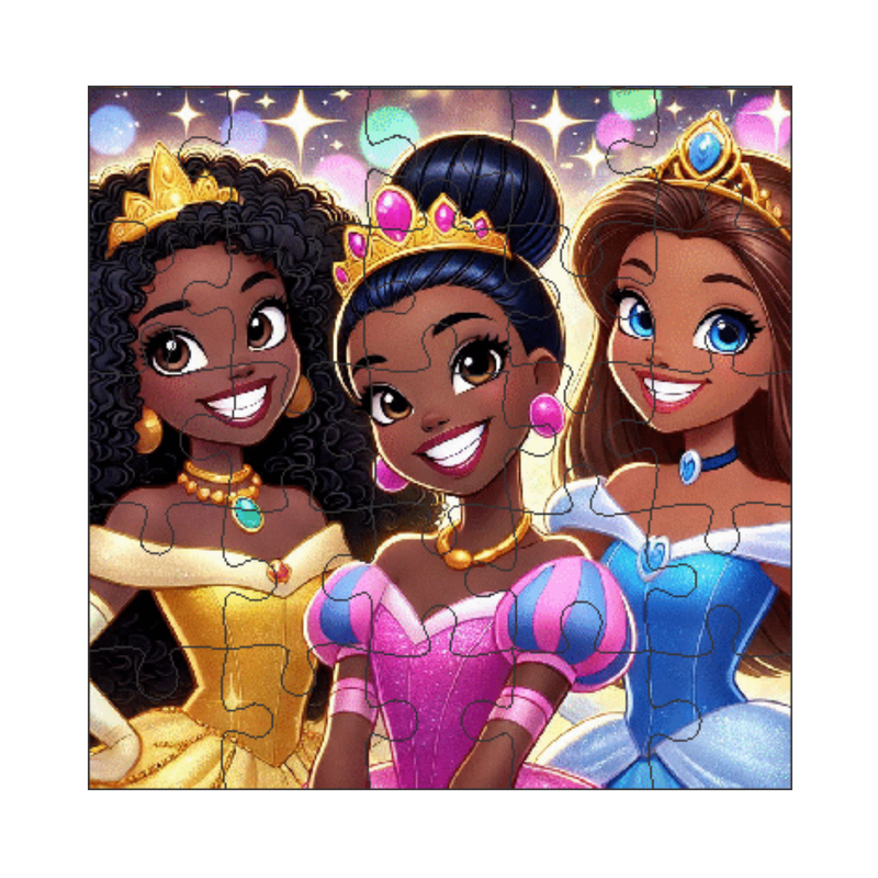 Kit 6 Jogos Quebra Cabeca Infantil 25 pecas desenho animado Desenho:Princesas