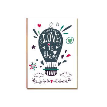Placa Decorativa MDF Tam A4 Frase Amor Sala Escritório LT1