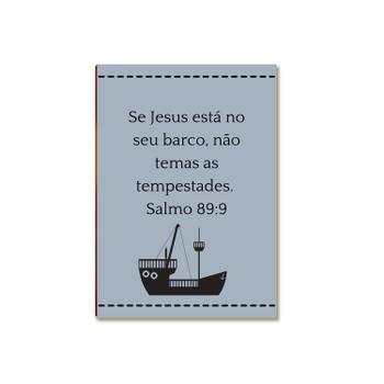 Placa Decorativa Parede MDF Salmo 89:9 Versículo Tam A4 FE3