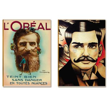 Kit 2 Placas MDF Barbearia Clássica Parede A4 Retrô BR17