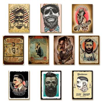 Kit 10 Placas MDF Barbearia Vintage Decoração Clássica BR24