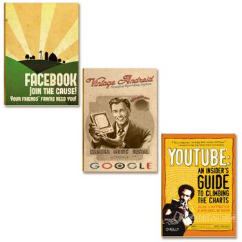 Kit 03 Placas MDF Posters Redes Sociais Decor Vintage RS1