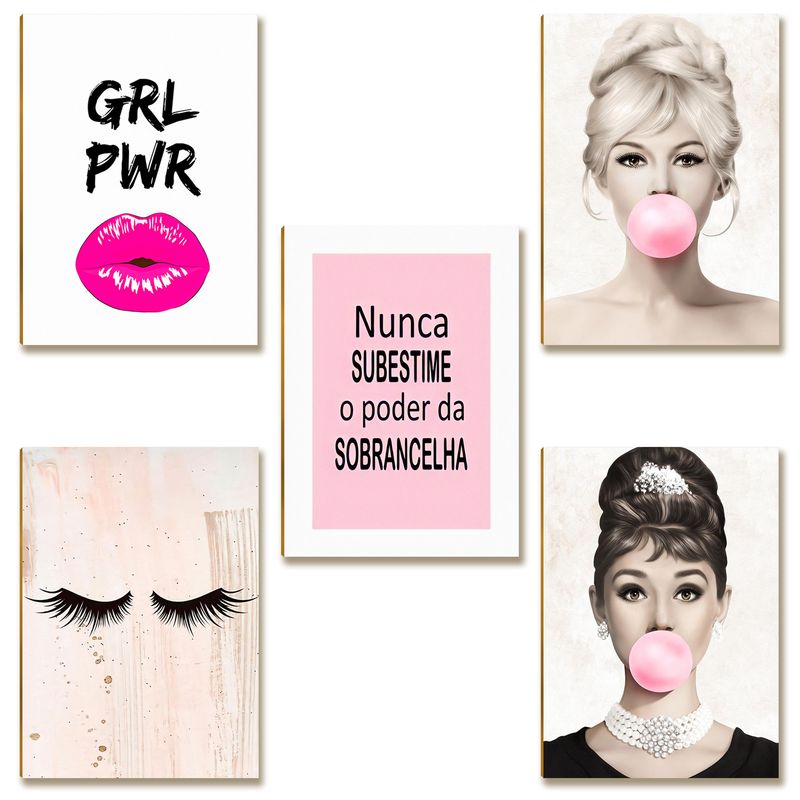 05 Placas MDF Decoração Studio Estética Salão Cílios SB2