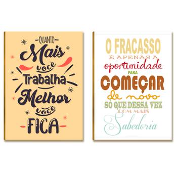 Kit 2 Placas MDF Decoração Inspiradora para Home Office DC29