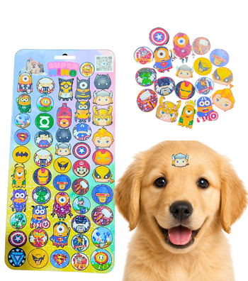 Adesivo Pet 3D Aplique Sticker Pet Banho  Super Cola 50 Und Nome do desenho:04