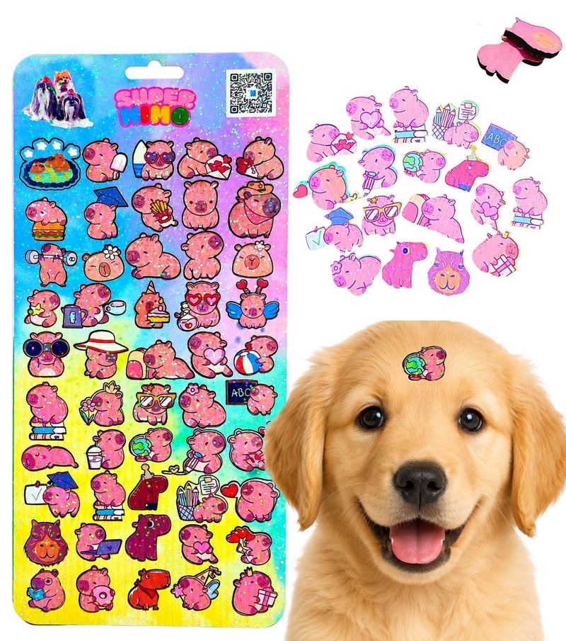 Adesivo Pet 3D Aplique Sticker Pet Banho Super Cola 50 Und Nome do desenho:06