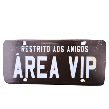 Placa Decor MDF Carro com Adesivo Autocolante-Variações COR:ÁREA VIP