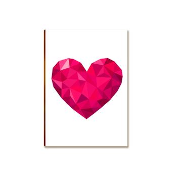 Placa MDF Coração Minimalista Amor Decoração Parede Moderna