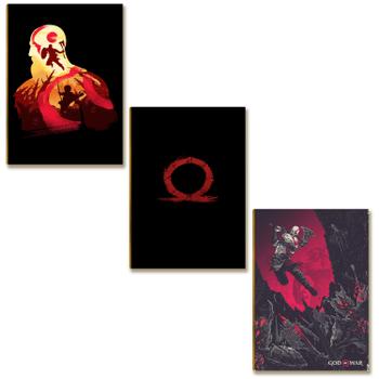 Kit 3 Placas MDF Guerreiro Mitológico Parede Moderna A4