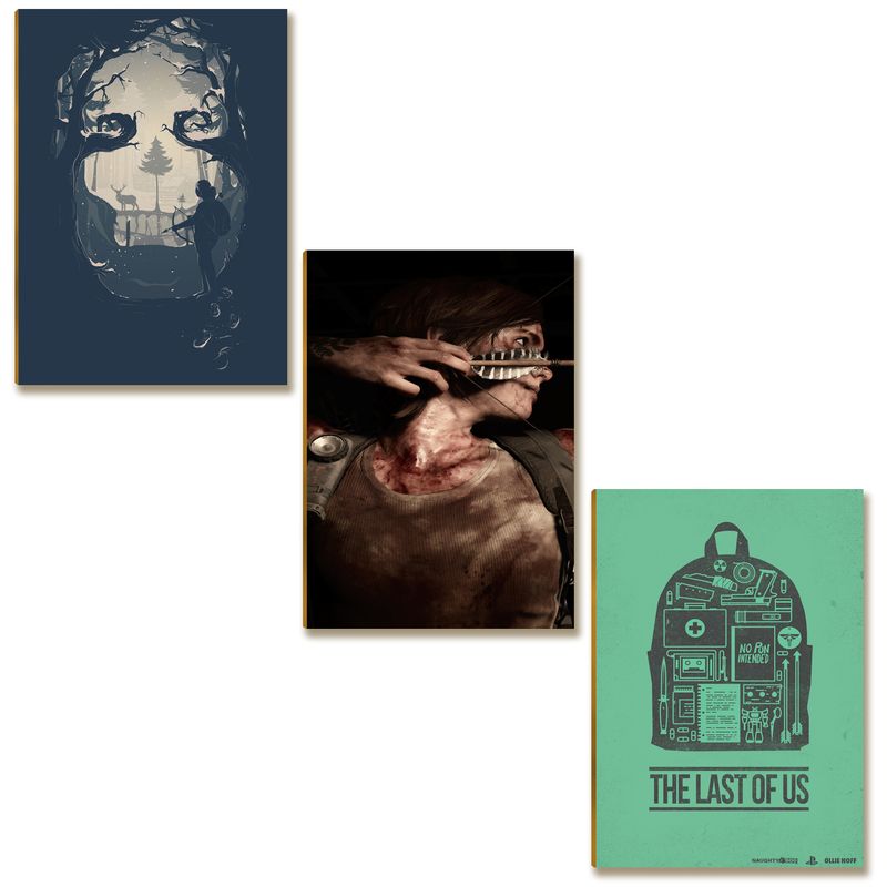 Kit 3 Placas MDF Sobrevivência Urbana Game Parede Moderna