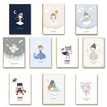 Kit 10 Placas MDF Infantil Sonhos e Magia Parede Moderna A4