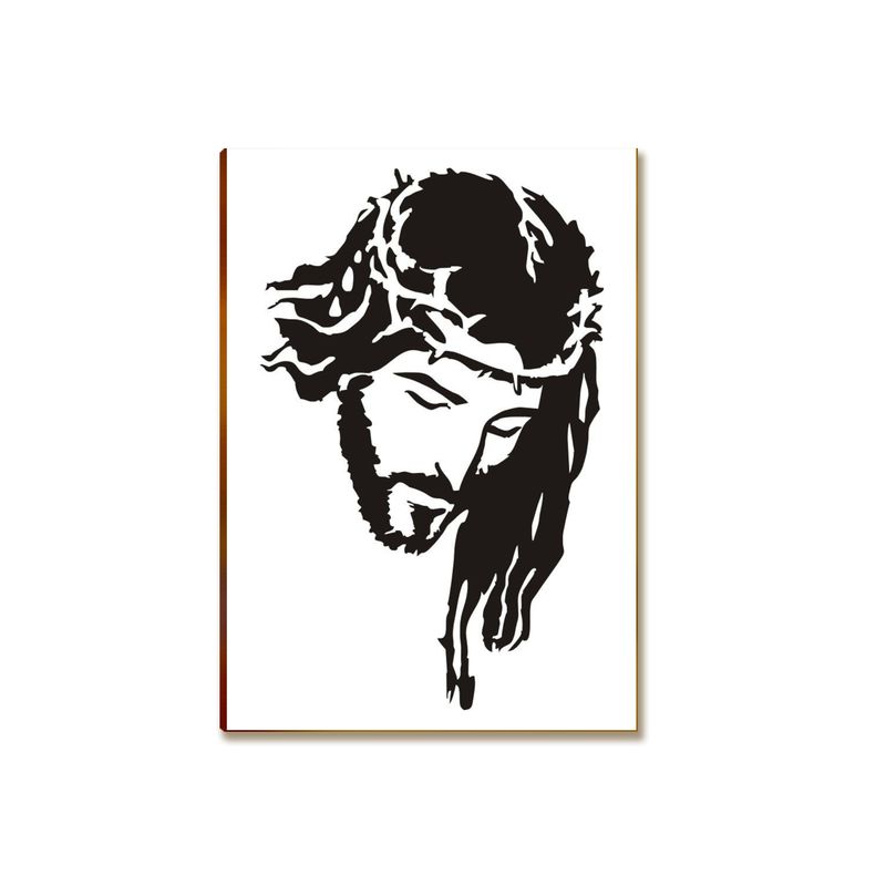 Placa MDF Religiosa Cristo Luz e Esperança Parede Moderna A4