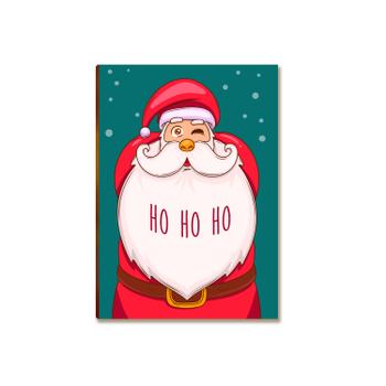 Placa MDF Natal Papai Noel Ho Ho Ho Decoração Parede A4