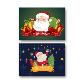 Kit 2 Placas MDF Natal Papai Noel Presentes Decorativas