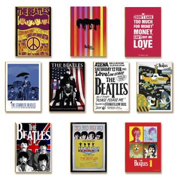Kit 10 Placas Decorativas Banda The Beatles Retrô Coloridas