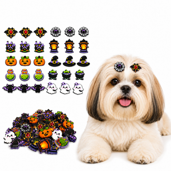 100 Adesivos Halloween Encantado EVAPet Shop Cão Banho eTosa