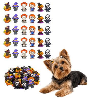 100 Adesivos EVA Travessos Halloween Pet Shop Banho e Tosa