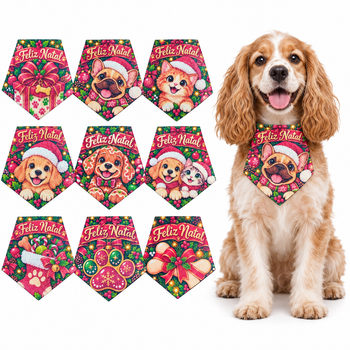 40 Colarinho Sublimada Pet Shop Natal Para Cães Modelo 2
