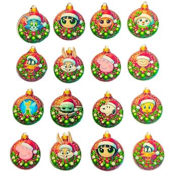 100 Adesivos Natal EVA Cão Banho Tosa Pet Shop Natal Cartoon