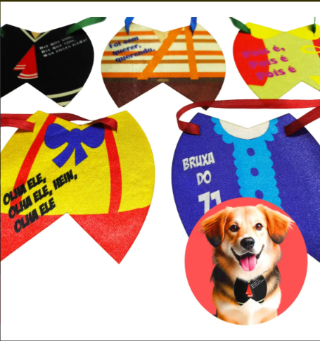 Kit 30 Gargantilha Gravatinha Smoking Pet Shop Personagens