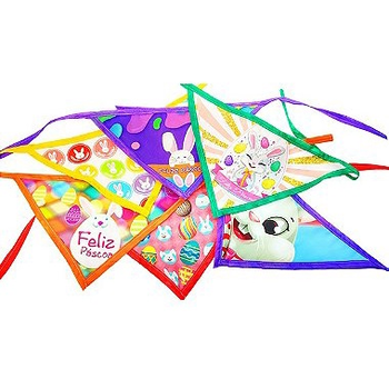 20 Lacinhos Bandana G Páscoa Pet Tecido sublimado Cães Gatos