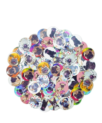 440 Adesivo PUG Pet sticker Piercing Cão Gato A23