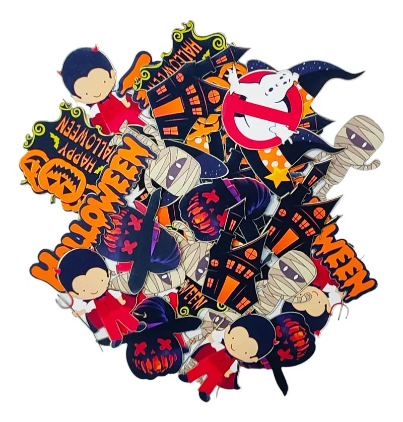 55 Adesivos HALLOWEEN G II Pet sticker Cão Gato A25