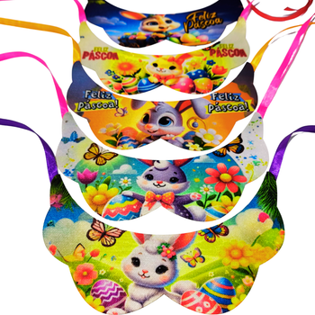 Kit pascoa Pet 140 unidades gravatas laços bandanas adesivos