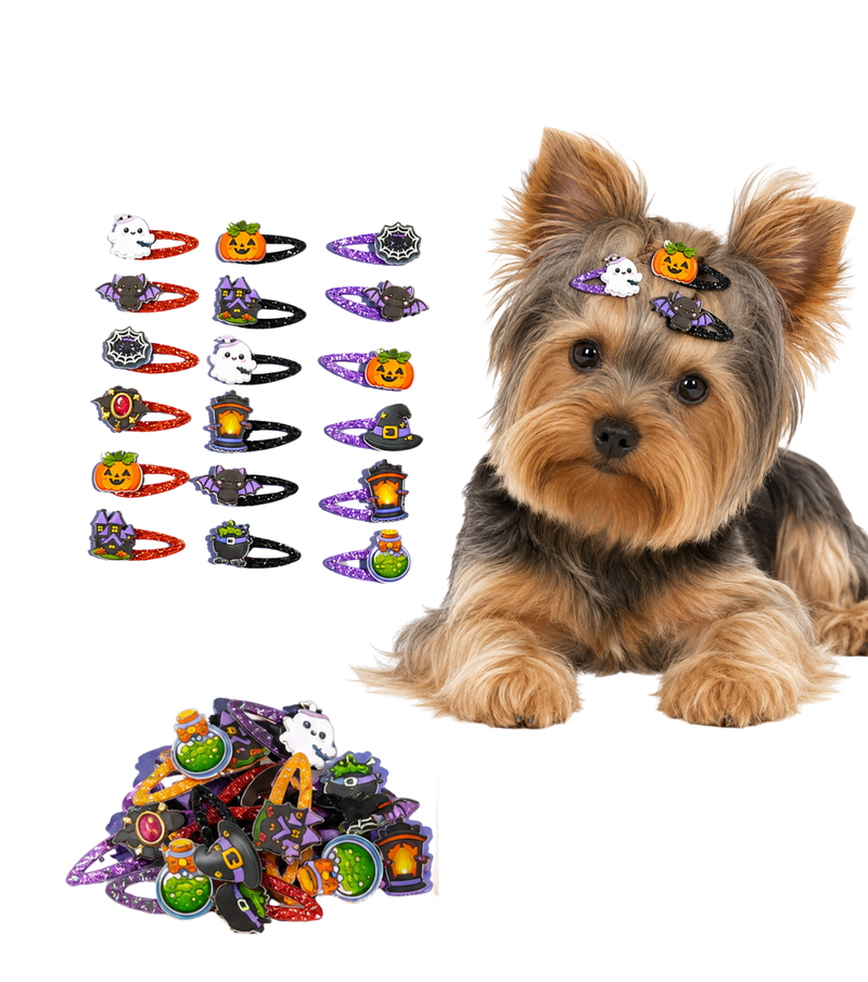 100 Adesivos Tic Tac Halloween EVA Pet Shop Cão Banho e Tosa