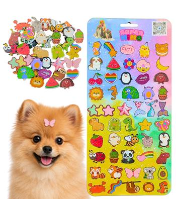 Adesivo Pet 3D Aplique Sticker Pet Banho  Super Cola 50 Und Nome do desenho:01